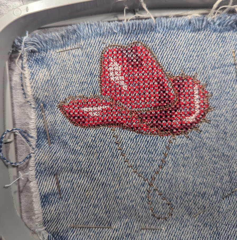 cowboy hat denim hen dp